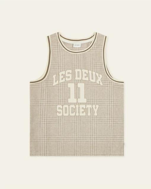Woven Check Tank Top